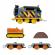 Locomotiva motorizata thomas and terence echipa pe santier cu 2 vagoane