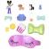 Set gentuta animalut catelus in pijama cu accesorii polly pocket