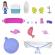 Set gentuta animalut pisicuta marinar cu accesorii polly pocket