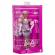 Papusa barbie deluxe style cu par mov