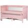 Patut pliabil chipolino relax pink marshmallow linen cu laterala culisanta