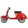 Trotineta ride on pentru copii vespa ambosstoy hape rosie