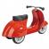 Trotineta ride on pentru copii vespa ambosstoy hape rosie