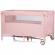 Patut pliabil chipolino relax pink marshmallow linen cu laterala culisanta