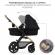 Carucior 3 in 1 kinderkraft moov 2, negru pur