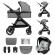 Carucior kinderkraft esme, 3 in 1, moonlight grey