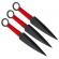 Set trei cutite de aruncat ideallstore®, ninja way, otel inoxidabil, negru, 17 cm, teaca inclusa