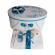 Set cutie trusou personalizata si trusou botez, decor turcoaz denikos® 237