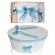 Set trusou botez si cutie trusou, ingeras, dantela turcoaz, denikos® 455