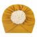 Caciulita tip turban cu floare din saten aplicata (marime disponibila: 6-9 luni