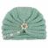 Caciulita crosetata tip turban cu perlute si strasuri (marime disponibila: 6-9