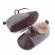 Pantofiori eleganti maro cu alb in zig zag (marime disponibila: 9-12 luni