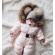Combinezon subtire din fas cu blanita (marime disponibila: 3 luni, culoare: