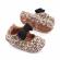 Pantofiori leopard cu fundita neagra (marime disponibila: 3-6 luni (marimea 18