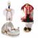 Set botez traditional fetita, trusou botez landou, lumanare si costum
