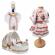 Set botez traditional fetita, trusou botez landou, lumanare si costum