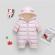 Combinezon roz sidefat din fas pentru fetite (marime disponibila: 9-12 luni