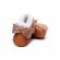 Pantofiori maro imblaniti - shine (marime disponibila: 0-3 luni)