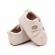Pantofiori crem cu broderii florale (marime disponibila: 6-9 luni (marimea 19