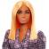 Papusa barbie fashionistas cu rochie tip blazer roz in carouri