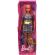 Papusa barbie fashionistas cu rochie tip blazer roz in carouri