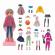 Set magnetic de imbracat fetita fashion girl