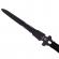 Set trei sabii de vanatoare ideallstore®, last ronin, maner textil, 68.5 cm, negru