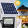 Proiector led 1200w cu panou solar, 6500k, ip67, telecomanda