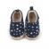 Pantofiori bleumarin tip mocasini cu stelute (marime disponibila: 6-9 luni