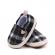 Pantofiori bebelusi carouri alb-negru, cu detaliu ursulet (marime disponibila: