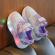 Adidasi sidefati cu luminite - purple hearts (marime disponibila: marimea 21)