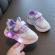 Adidasi sidefati cu luminite - purple hearts (marime disponibila: marimea 21)