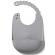 Baveta bebelusi miniware roll & lock, 100% din silicon alimentar, grey