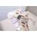 Adidasi crem cu alb cu luminite (marime disponibila: marimea 28)