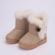 Cizme imblanite gri cu nasturel (marime disponibila: marimea 24)