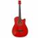 Chitara clasica, 95 cm, lemn, stativ inclus, rosu