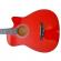Chitara clasica din lemn depox®, red raven, 95 cm, model cutaway, rosie, husa inclusa