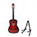 Set stativ universal pliabil si chitara clasica din lemn 4/4, 95 cm, rosu