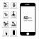 Folie sticla IPhone 7/8 Gold/Auriu 3D/4D/5D