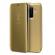 Husa Book Flip Stand Mirror Clear View Samsung Galaxy A6 Plus 2018 Gold Capac translucid