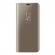 Husa Huawei Mate 20 Lite Clear View Gold Aurie Oglinda Flip Standing Cover . Permite vizualizarea prin capacul superior