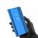 Husa Carte Clear View pentru Samsung Galaxy A51 Functie Stand Albastru