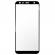 Folie sticla Samsung A9 2018 duritate 9 H  Margine negru