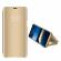 Husa Book Flip Stand Mirror Clear View Samsung Galaxy J4 2018 Gold. Design elegant Functie de stand Smart case