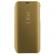 Husa Samsung Galaxy A6 Plus (2018) - Flip Mirror tip Carte Capac translucid Aurie