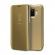Husa compatibila Samsung Galaxy J6+ ( J6 Plus/ Prime) 2018 Clear View Flip Mirror Stand Gold