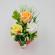 Aranjament floral deosebit 3 trandafiri cutie , flori de sapun,buburuza, 10x10 cm