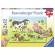 Puzzle familii animale - 2x12 piese