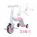 Trotineta Axel, 3 in 1, Gri/Roz, transformabila in tricicleta si balance bike