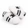 Adidasi albi cu dungi negre pentru bebelusi (marime disponibila: 9-12 luni